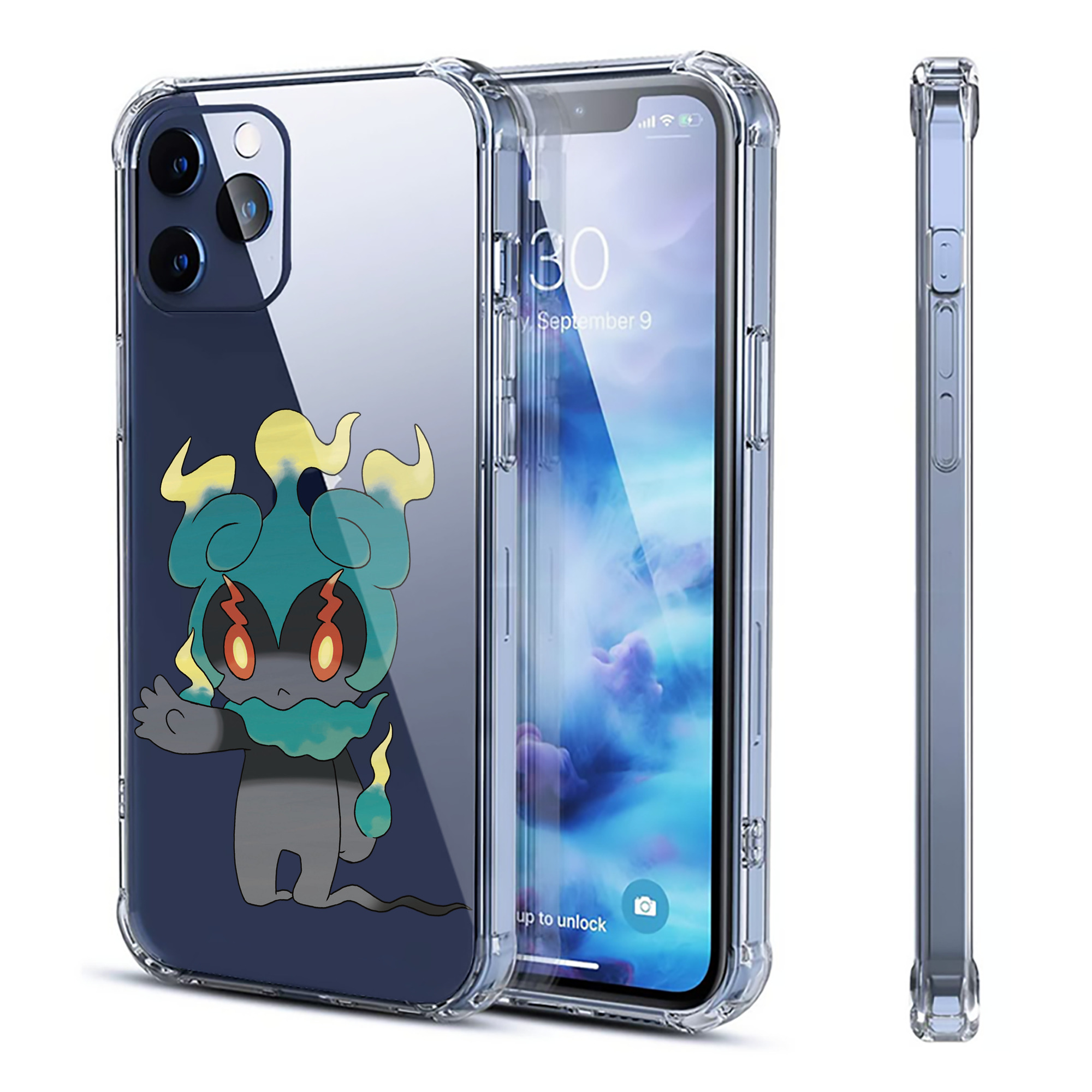 （画像用） ポケットモンスター Pokémon 【iPhone 12シリーズ対応】透明スマホケース（クリアソフトケース）
